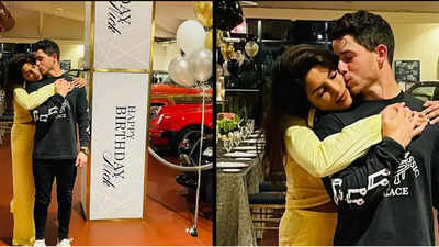 Nick Jonas kisses Priyanka Chopra Jonas during his birthday celebration; pic goes viral