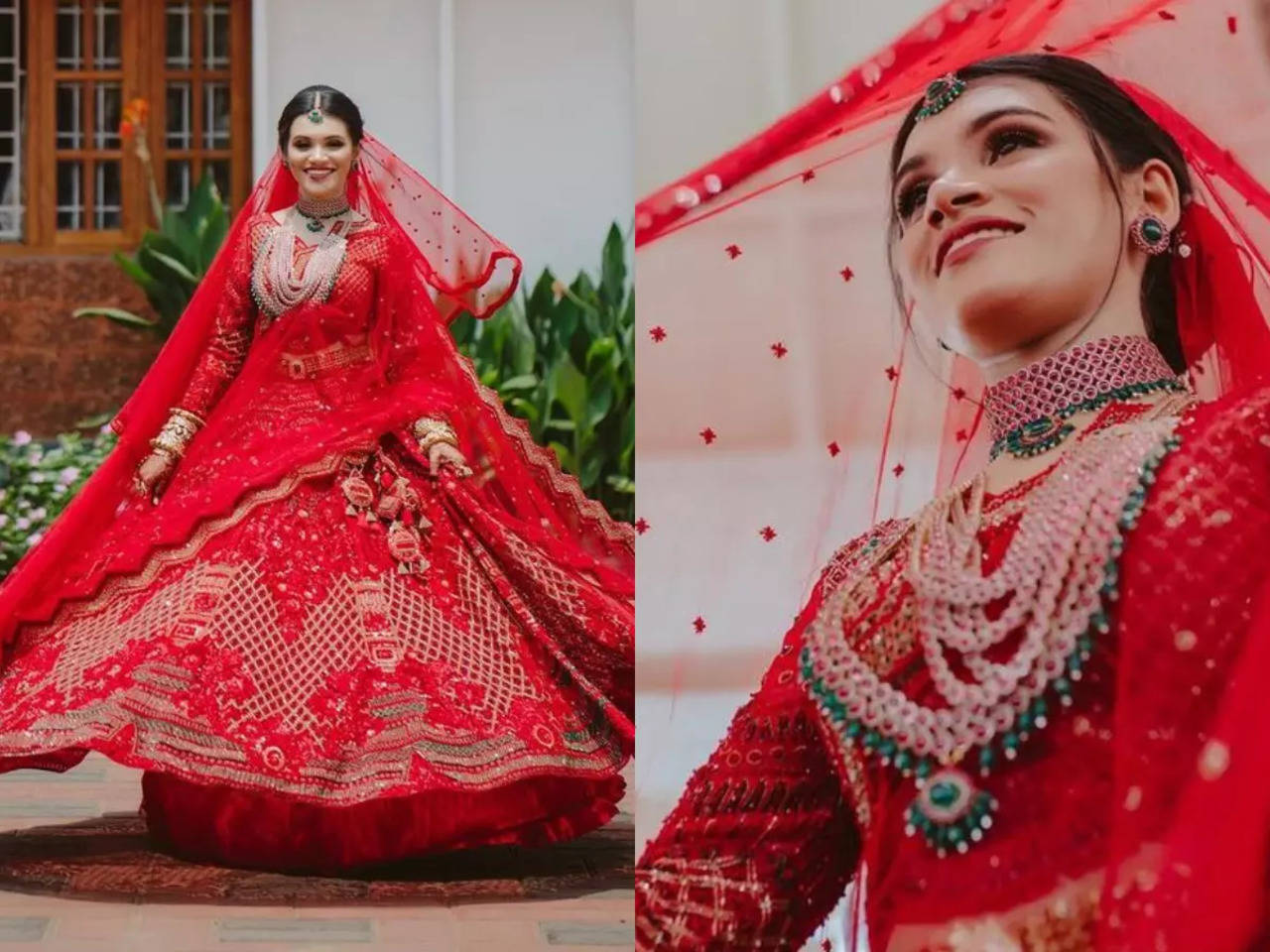 This doctor wore a red lehenga for her Nikah ceremony - Times of India