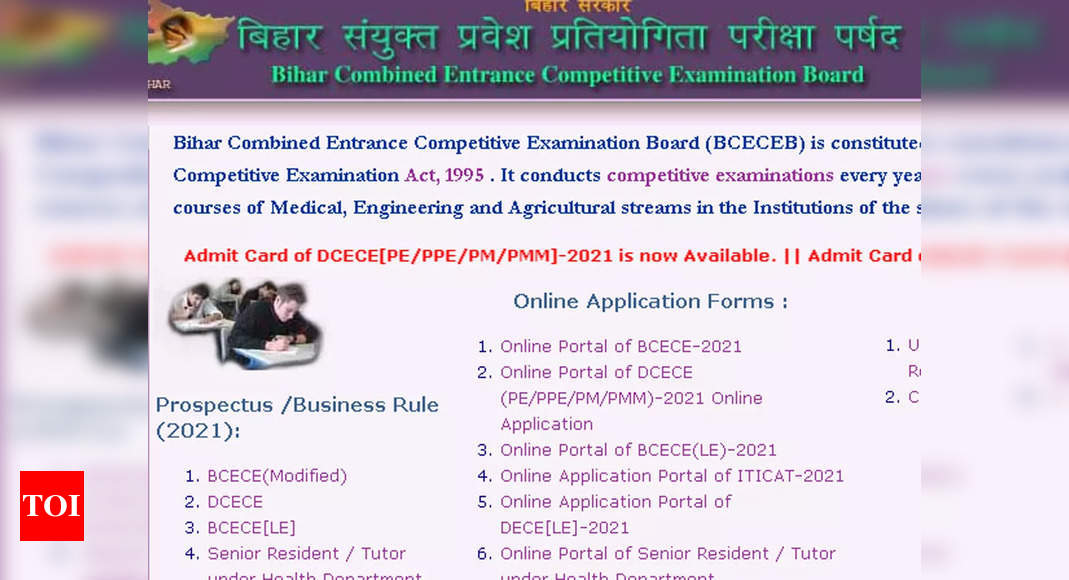 BCECEB DCECE Admit Card 2021 released, download here ...
