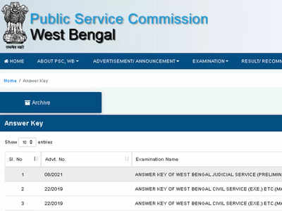 WBPSC Judicial Service Prelims Answer Key 2021 released, check here