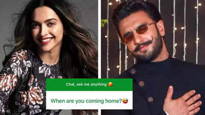 Deepika Padukone crashes Ranveer Singh's AMA session, asks when he is coming home and this is how he replied to his 'Queen'. Check out!