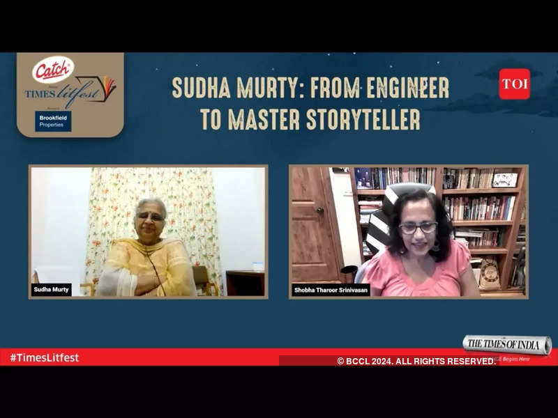 Sudha Murty in conversation with Shobha Tharoor Srinivasan at the Times Literature Festival