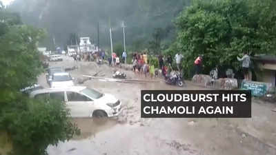 Uttarakhand: Cloudburst hits Chamoli district, over a dozen cars stuck in the debris