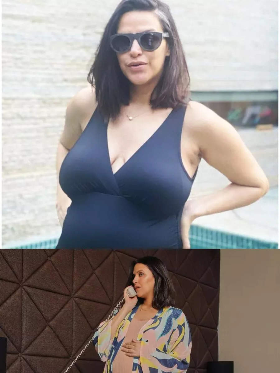 Neha Dhupia: 9 Times mom-to-be Neha Dhupia showed off her baby bump on  social media | Times of India