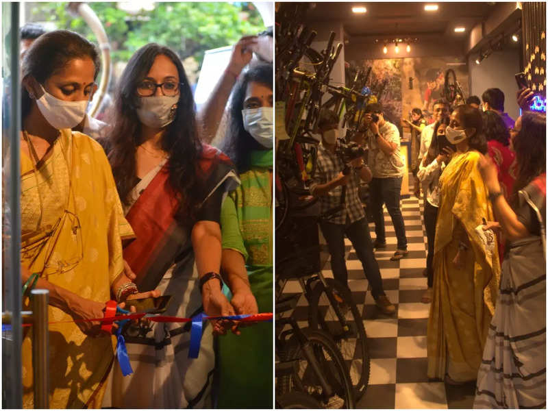 Supriya Sule launches cycling-themed café in Mumbai