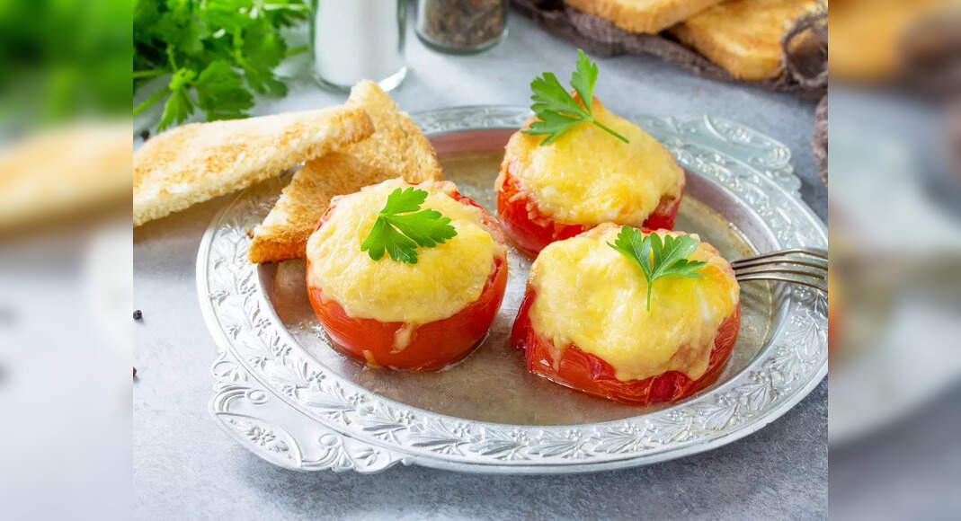 ​Cheese Tomatoes Recipe: How To Make ​Cheese Tomatoes At Home | Homemade ​Cheese Tomatoes Recipe