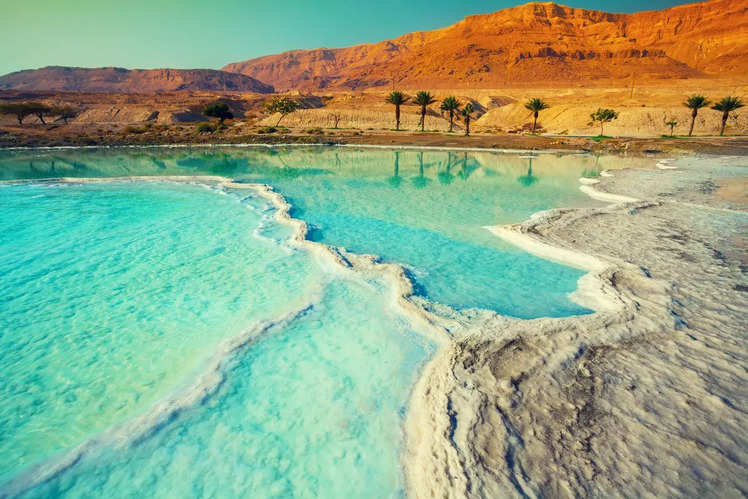 Dead Sea, border of Jordan and Israel