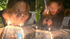 Birthday bash turns into nightmare! Nicole Richie screams as her curly locks catch fire while blowing out candles