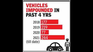 More than 240 old vehicles impounded till now this year