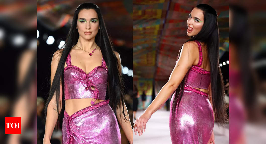 MFW: Dua Lipa makes her runway debut at Versace show - Times of India