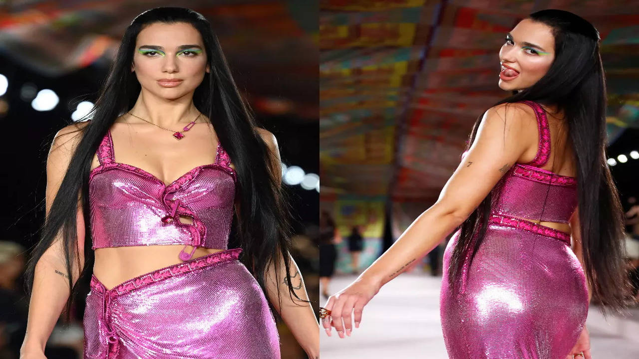 MFW: Dua Lipa makes her runway debut at Versace show - Times of India