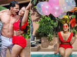 Srishty Rode’s 30th birthday was all about dazzling in a red swimsuit and pool party with BFFs!