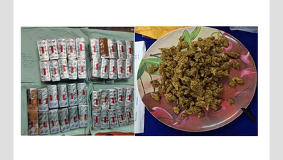 Chennai air customs seizes ganja and tablets containing psychotropic substance