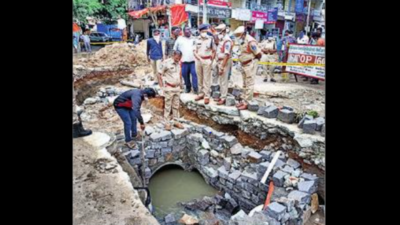 Trench dug on Hyderabad road swallows man