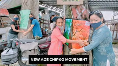 Dehradun residents stage ‘Chipko’ stir to save trees facing axe for Mussoorie-Delhi e-way