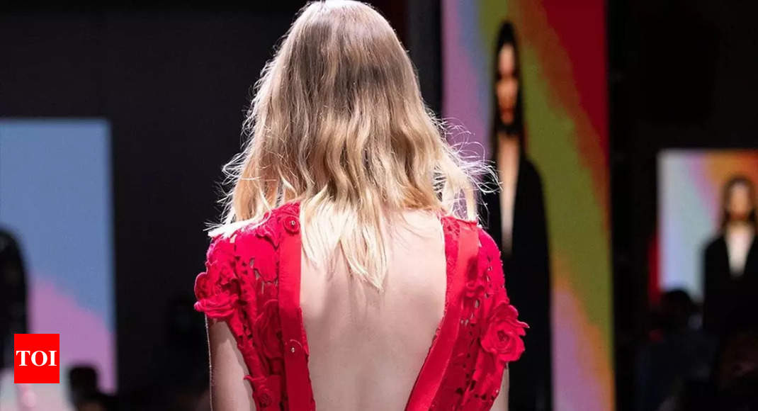 Prada strips dresses back, foulard inspires Versace in Milan - Times of  India