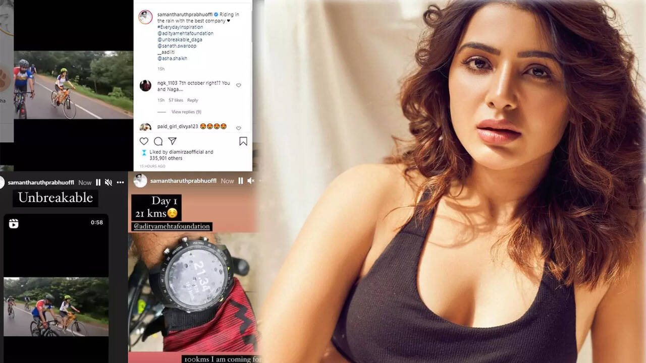 Samantha Akkineni cycles in rain for 21 km, calls herself unbreakable