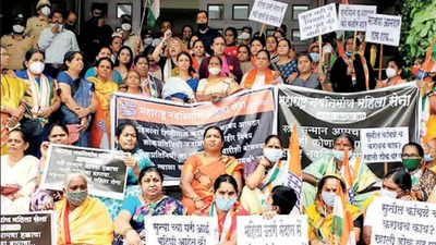 Pune: Protests over MLA’s words with woman civic official