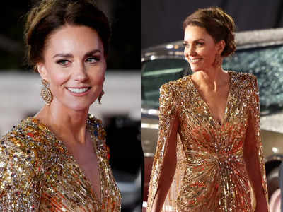 Golden girl! Kate Middleton glitters in sequined Jenny Packham