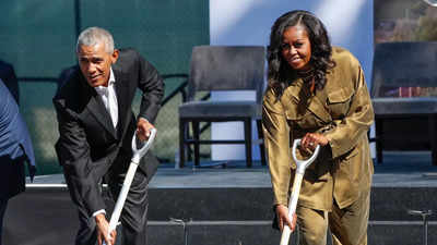 After 5 years, Obamas break ground on Presidential Center