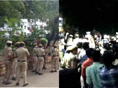 Unidentified people attack Posani Krishna Murali for his press meet on Pawan Kalyan