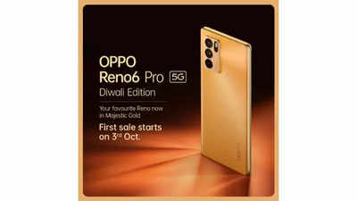 Oppo Reno6 Pro 5G Diwali Edition: Oppo Reno6 Pro 5G Diwali Edition to  launch on September 27 - Times of India