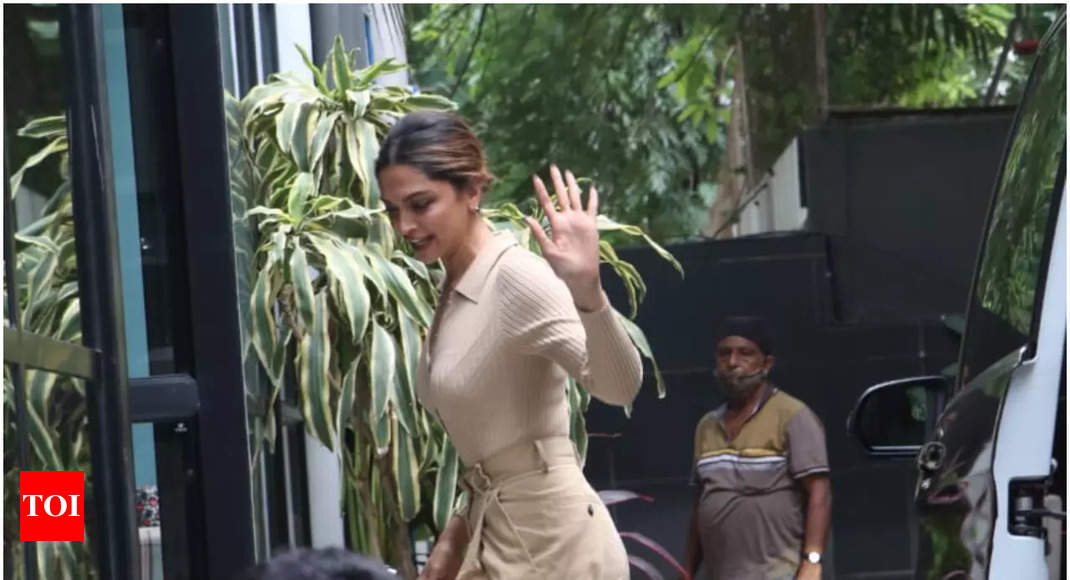 Deepika Padukone Steps Up Her Glam Game In a Beige Outfit As She