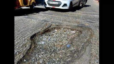 Potholes and cracks: Gulab turns Visakhapatnam into a crater city
