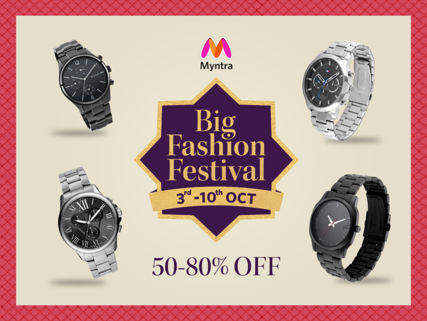 Myntra’s ‘Big Fashion Festival’: Classy, Sporty and chic watches to look out for this season