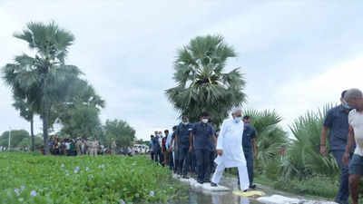 Bihar CM visits villages facing flood like situation in Nalanda, Nawada & Patna districts