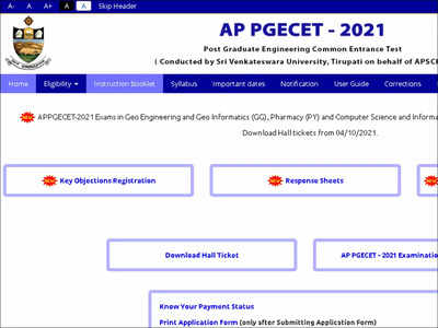 AP PGECET Answer Key 2021 released at sche.ap.gov.in, check here