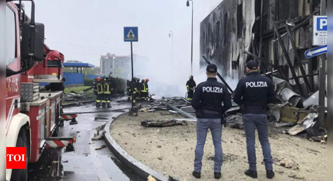 Aircraft with 6 aboard crashes into vacant constructing close to Milan - Occasions of India