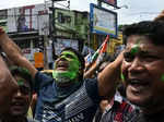 TMC workers celebrate Mamata Banerjee's victory in bypolls