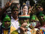 TMC workers celebrate Mamata Banerjee's victory in bypolls