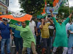 TMC workers celebrate Mamata Banerjee's victory in bypolls