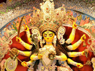 Sketch goddess durga maa outline editable vector illustration • wall  stickers puja, worship, religious | myloview.com