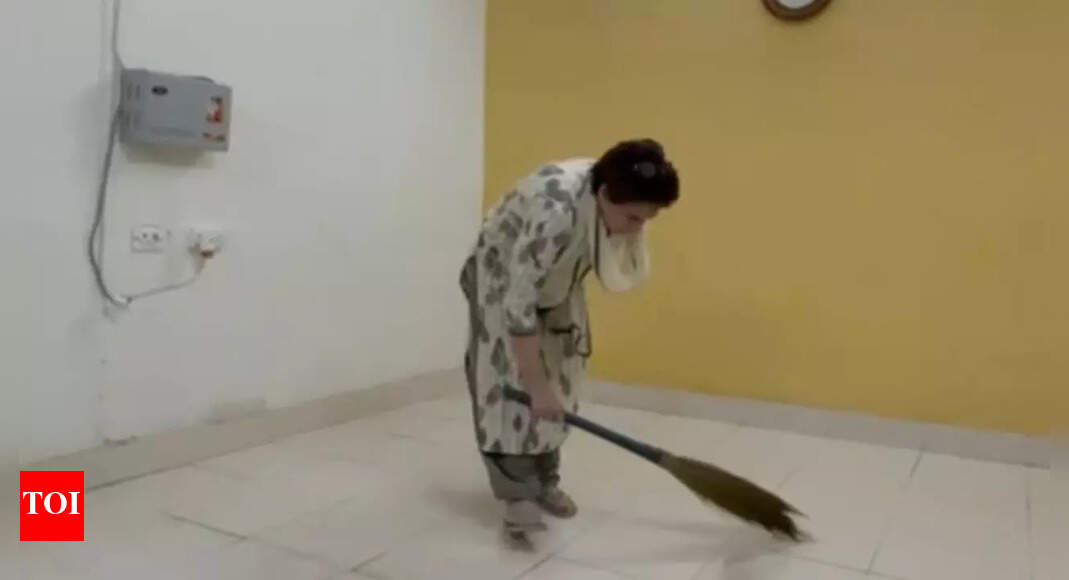 Priyanka dares cops to arrest her; cleans room where she is detained