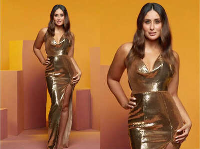 Kareena flaunts her curves in a sequined gown