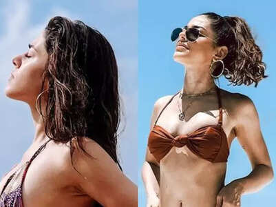 Alaya F sets beach fashion goals in bikinis