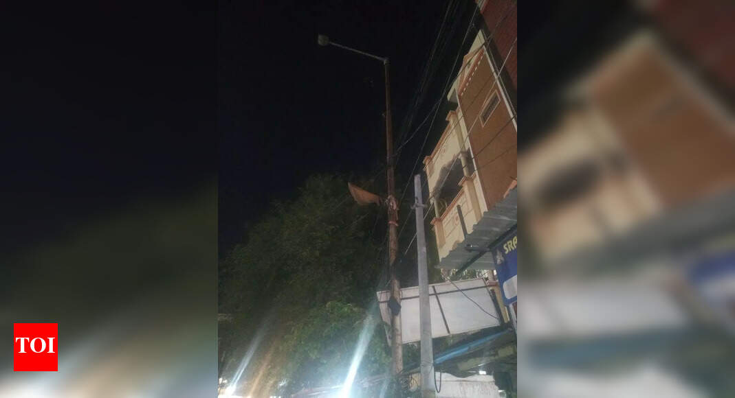 Streetlight not glowing Times of India