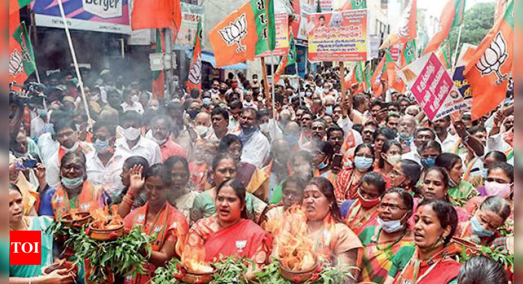 BJP to intensify stir across TN to keep temples open