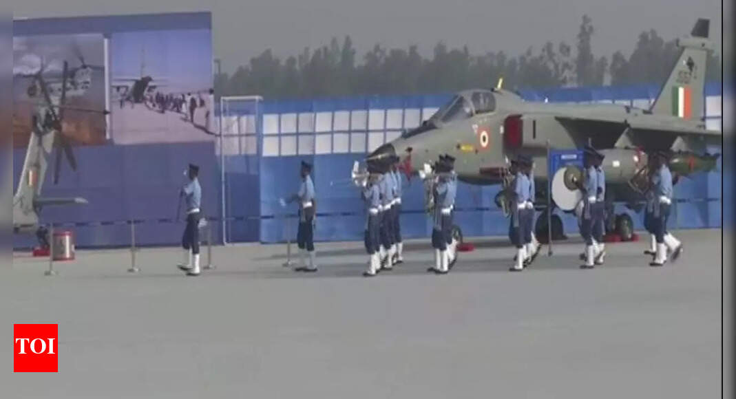 Air Force Day parade commences at Hindon Air Force Station