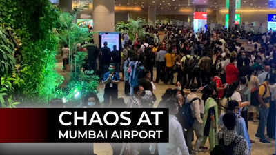 Ruckus, chaotic scenes at Mumbai airport, passengers miss flights