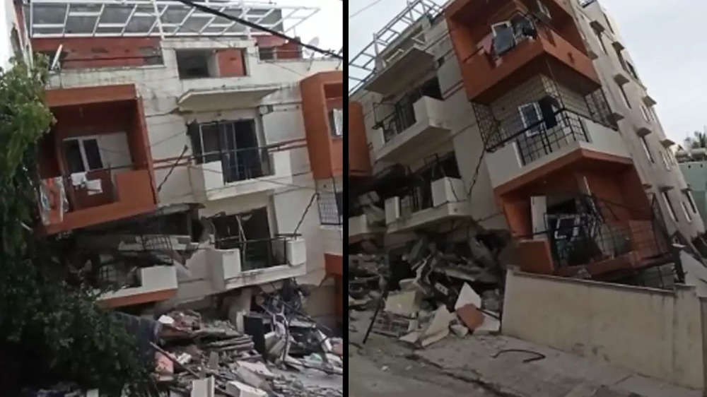 photos of kasturi nagar building collapse