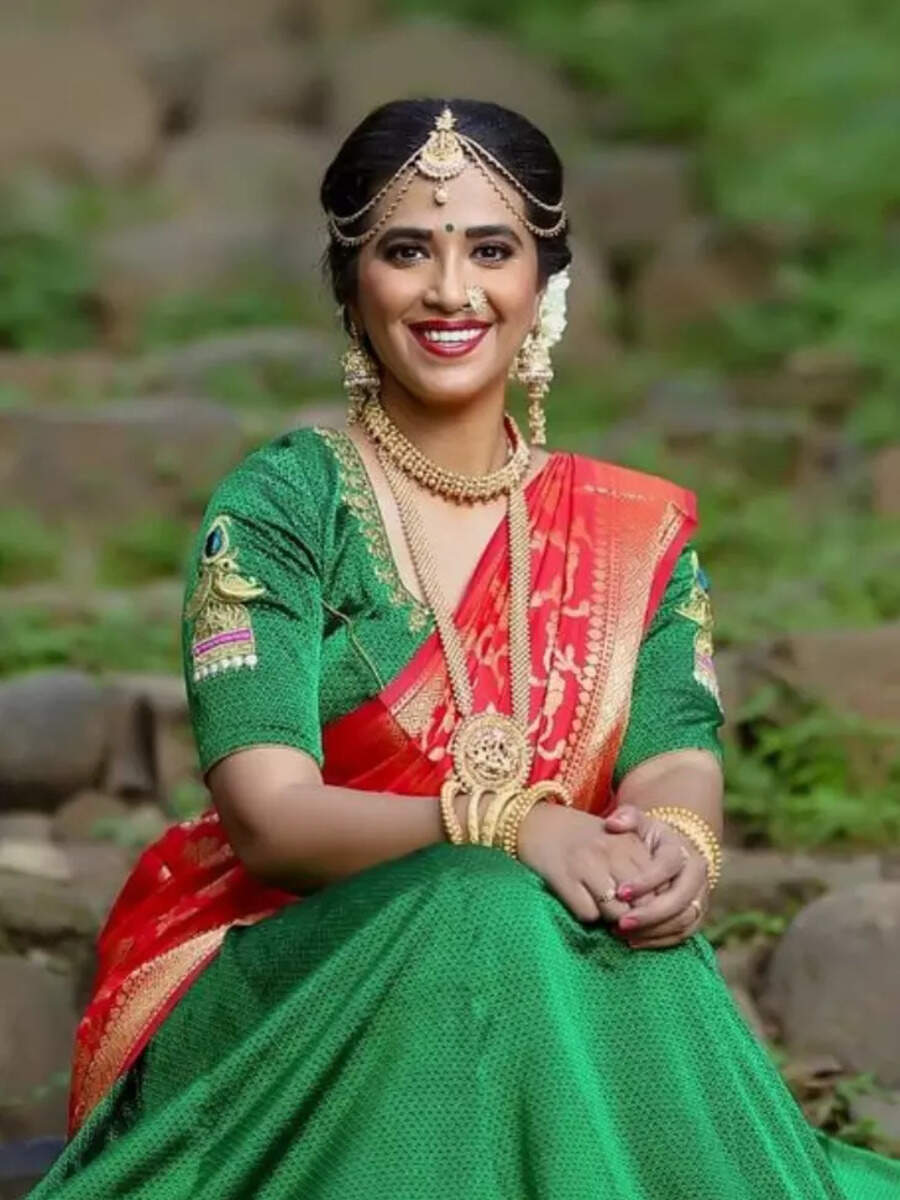 Navratri 2021: Sharmishtha Raut stuns in green ethnic outfits | Times ...
