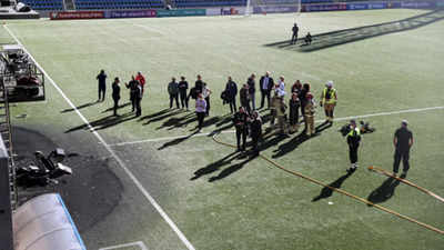 Fire breaks out at stadium ahead of Andorra-England match