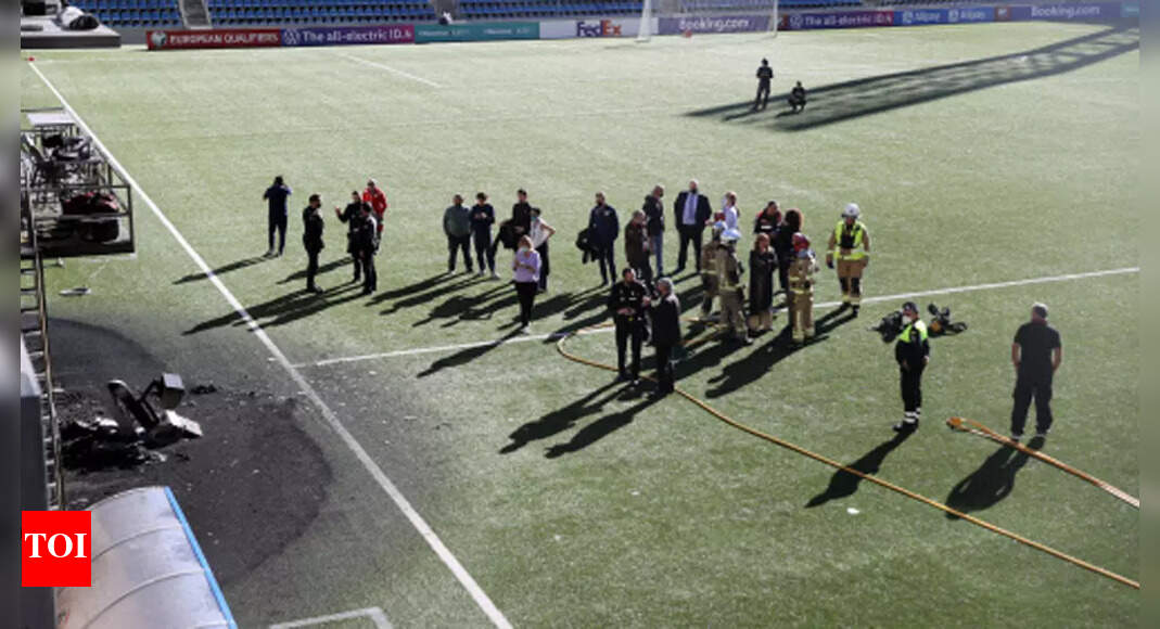 Fire breaks out at stadium ahead of Andorra-England match | Football