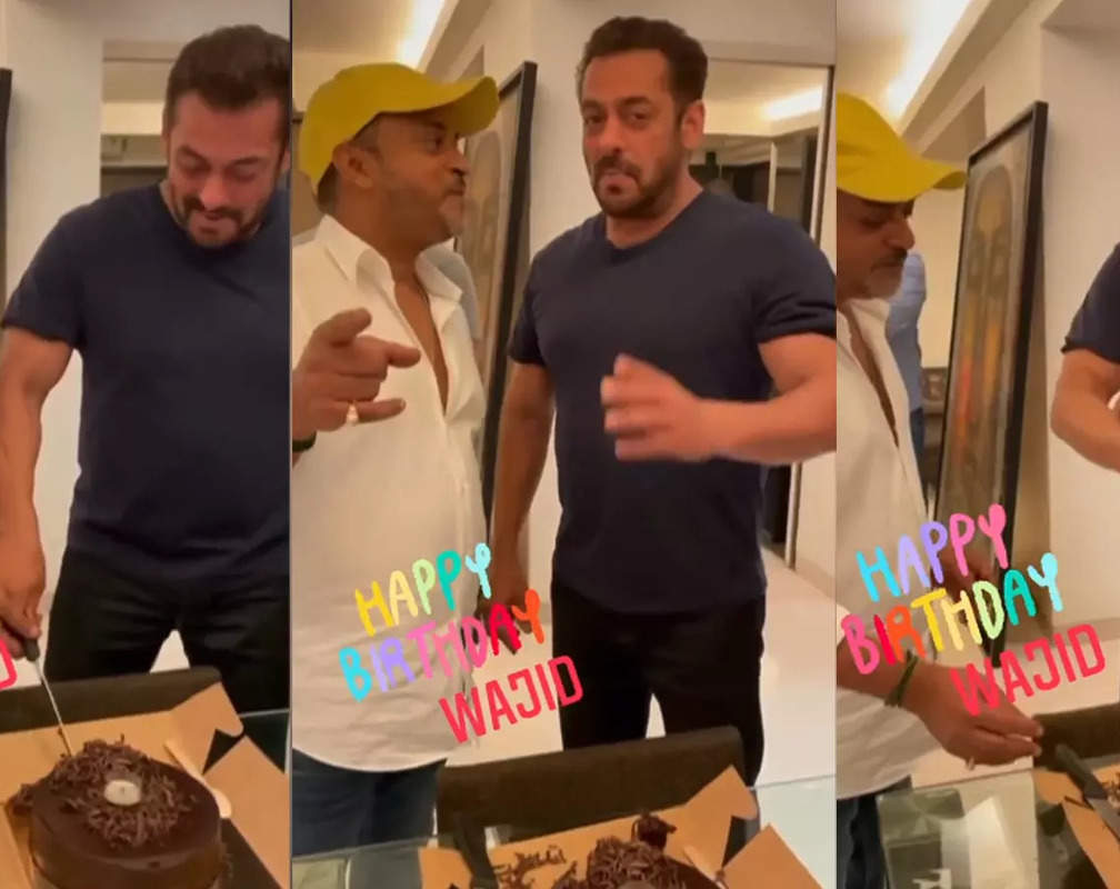 
Salman Khan and Sajid Khan cut a cake on late Wajid Khan's birth anniversary, Iulia Vantur joins them too
