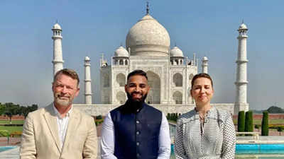 Danish PM Mette Frederiksen visits Taj Mahal, calls it beautiful