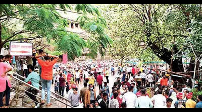Maharashtra: Disregarding Covid norms, over 1 lakh throng Karla temple